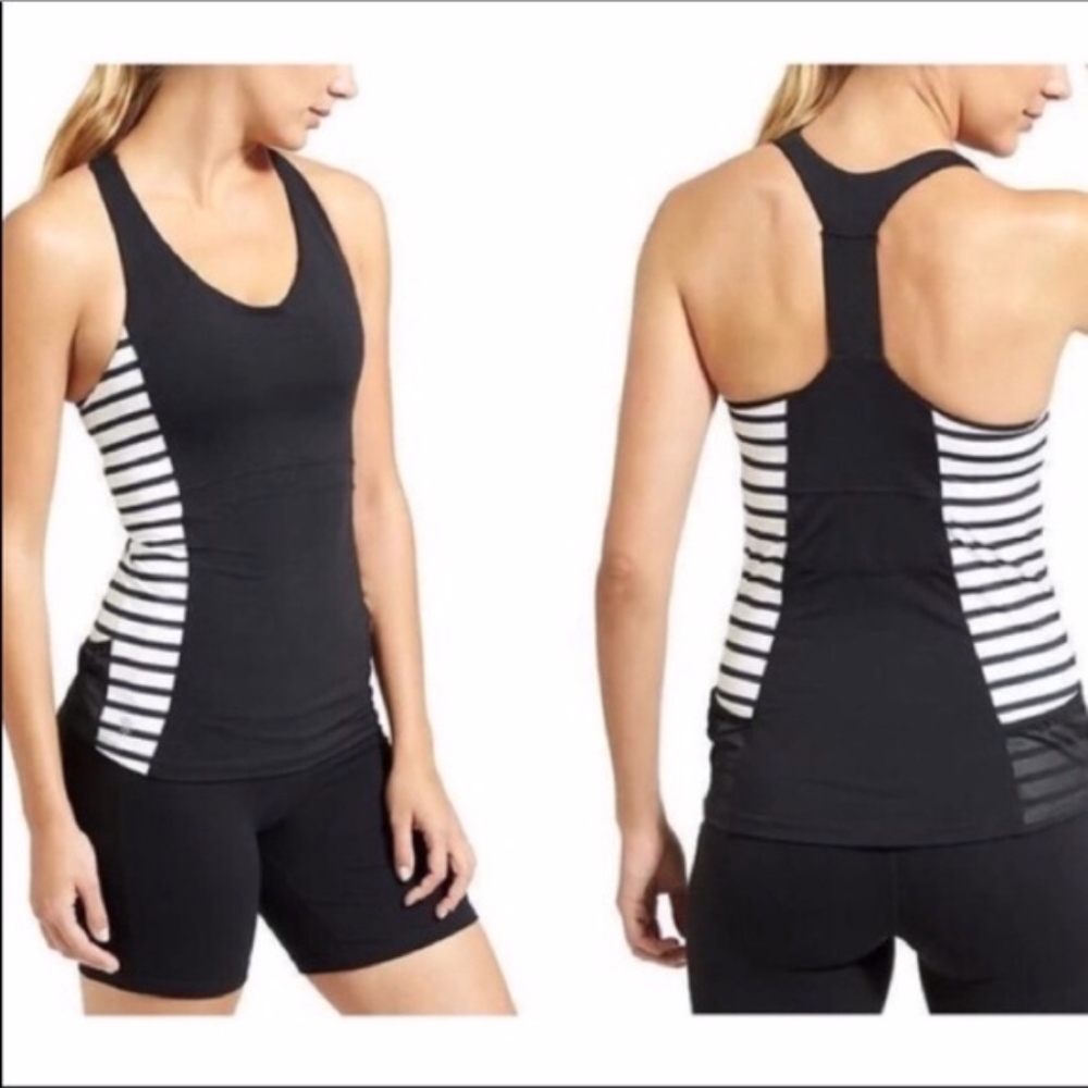 Athleta Ace Racer Stripe Built-in Bra Tank